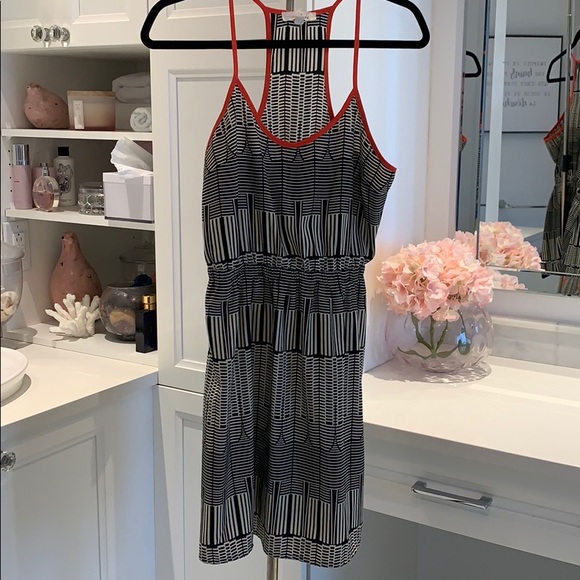 3/$50 Black & White Striped Halter Dress - Picture 2 of 8